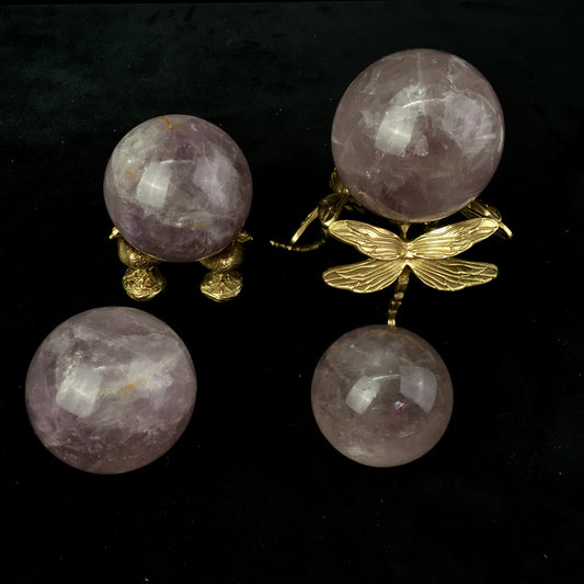 Wholesale Natural Healing Crystal Smoky  Amethyst Sphere for Decoration 1kg