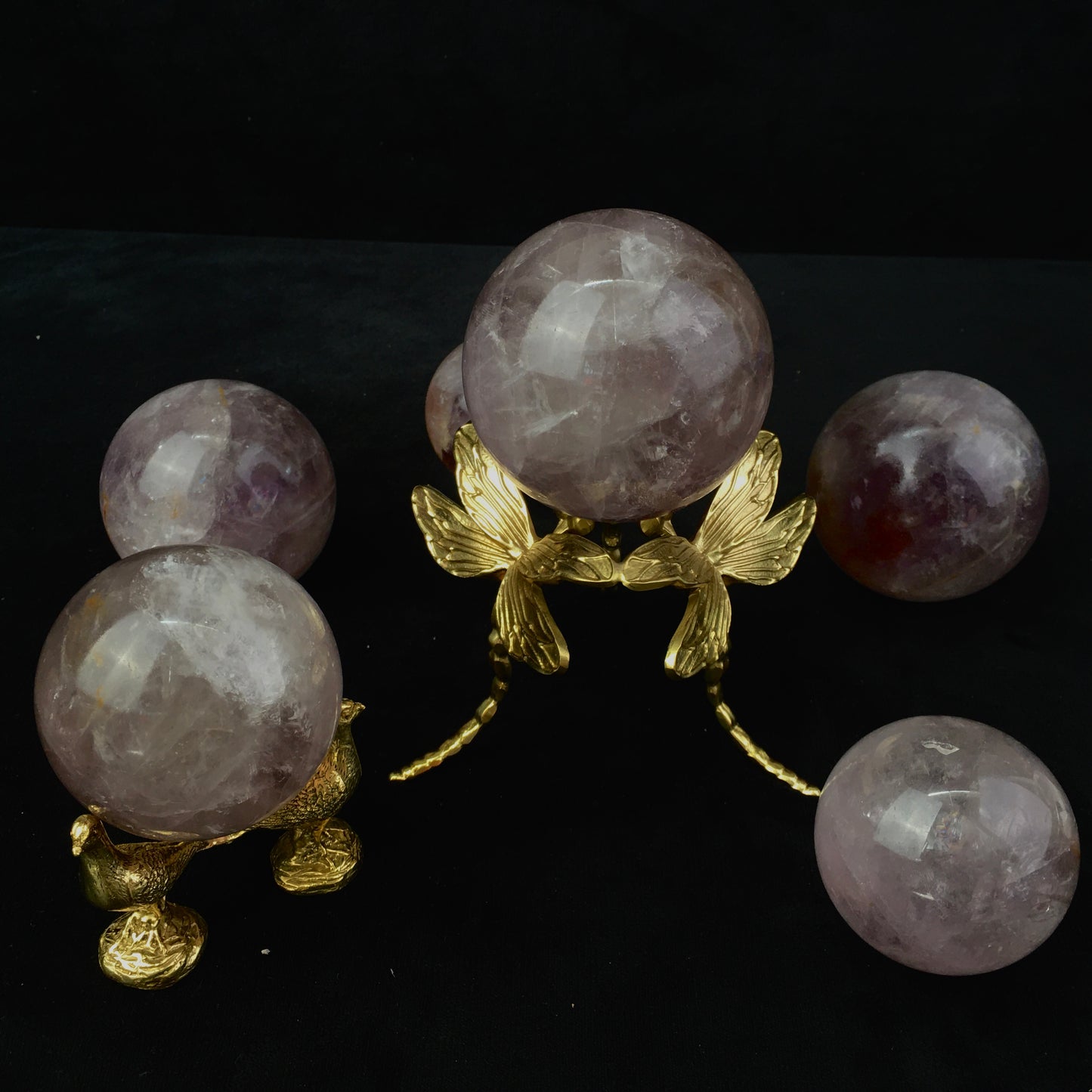 Wholesale Natural Healing Crystal Smoky  Amethyst Sphere for Decoration 1kg