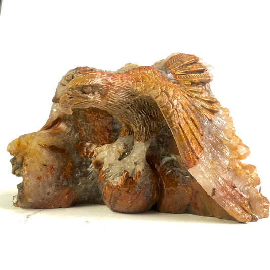 Wholesale high quality natural crystal animal cluster eagle for decoration