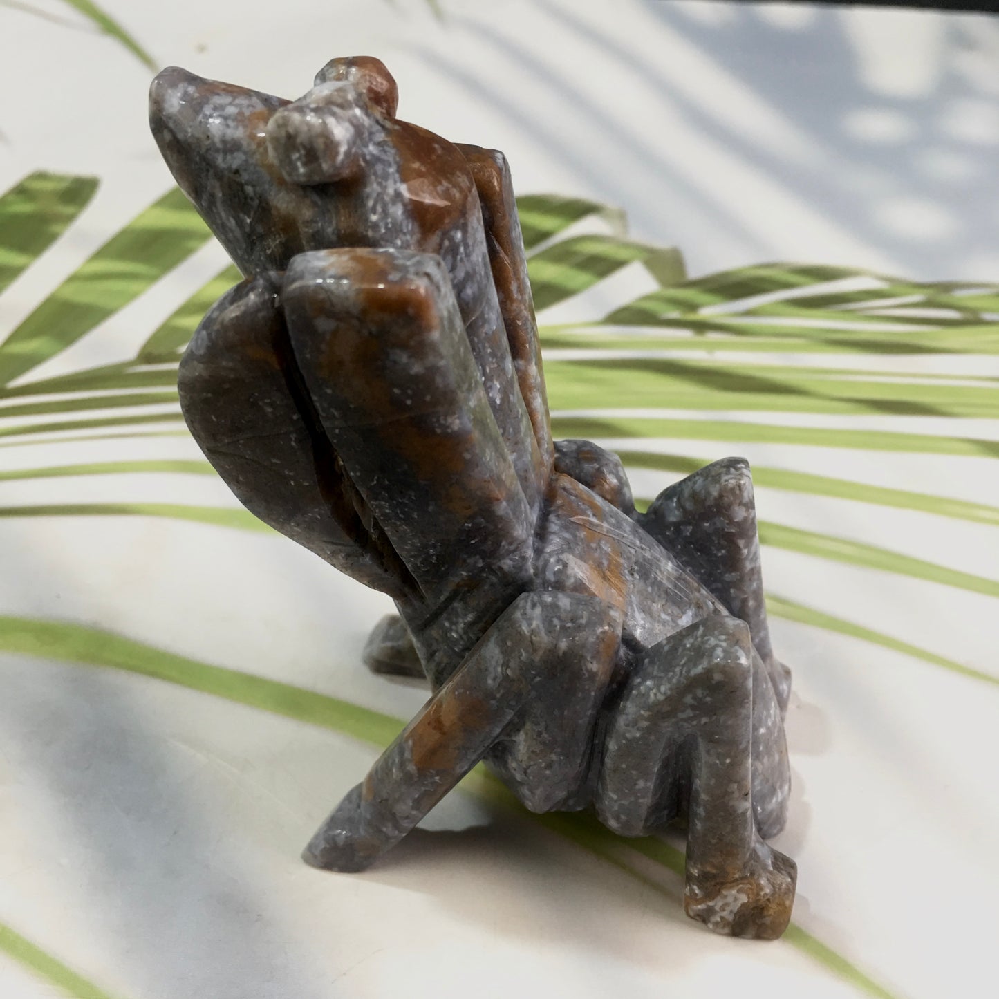 Wholesale high quality reiki natural crystal ocean jasper mantis carving for decoraiotion