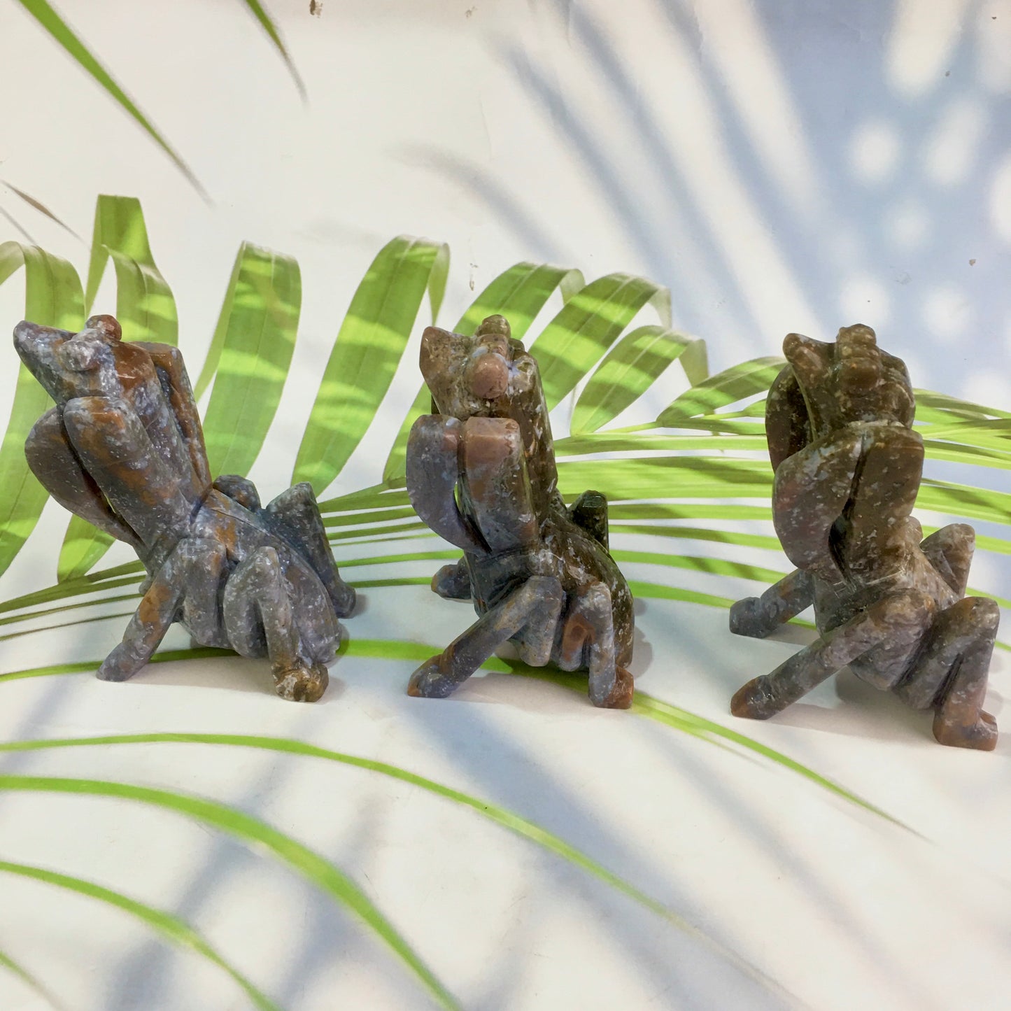 Wholesale high quality reiki natural crystal ocean jasper mantis carving for decoraiotion