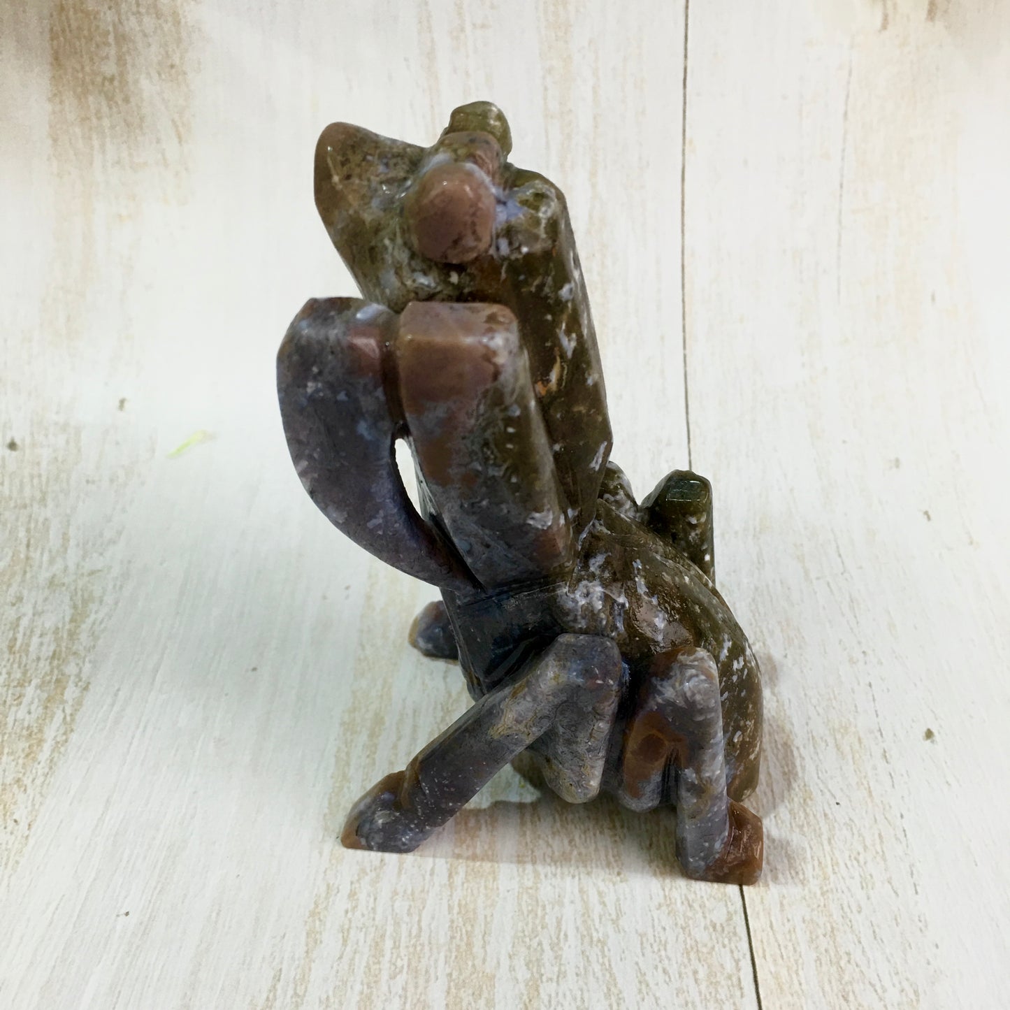 Wholesale high quality reiki natural crystal ocean jasper mantis carving for decoraiotion
