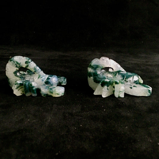 Wholesale High Quality Natural Moss Agate Crystal Carving Animal scorpion for decoraiotion