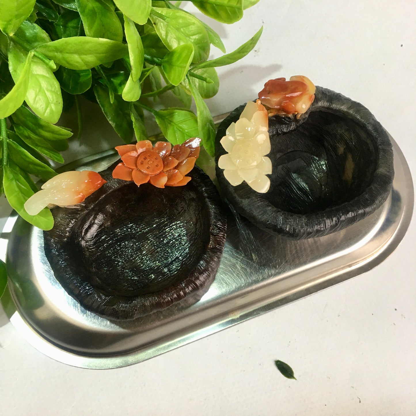 Hot Sale Large Natural Healing Gemstone ross quartz agate bowl For Home Decoration