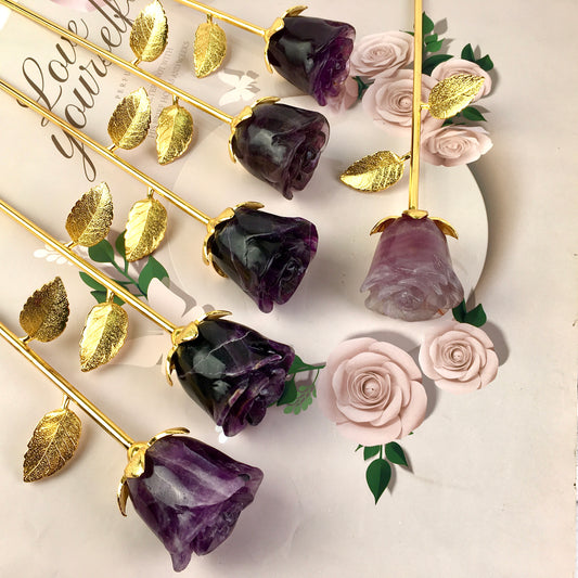 Wholesale beautiful Hand Carved Crystal stone flower Natural rainbow Fluorite Flower For Gifts