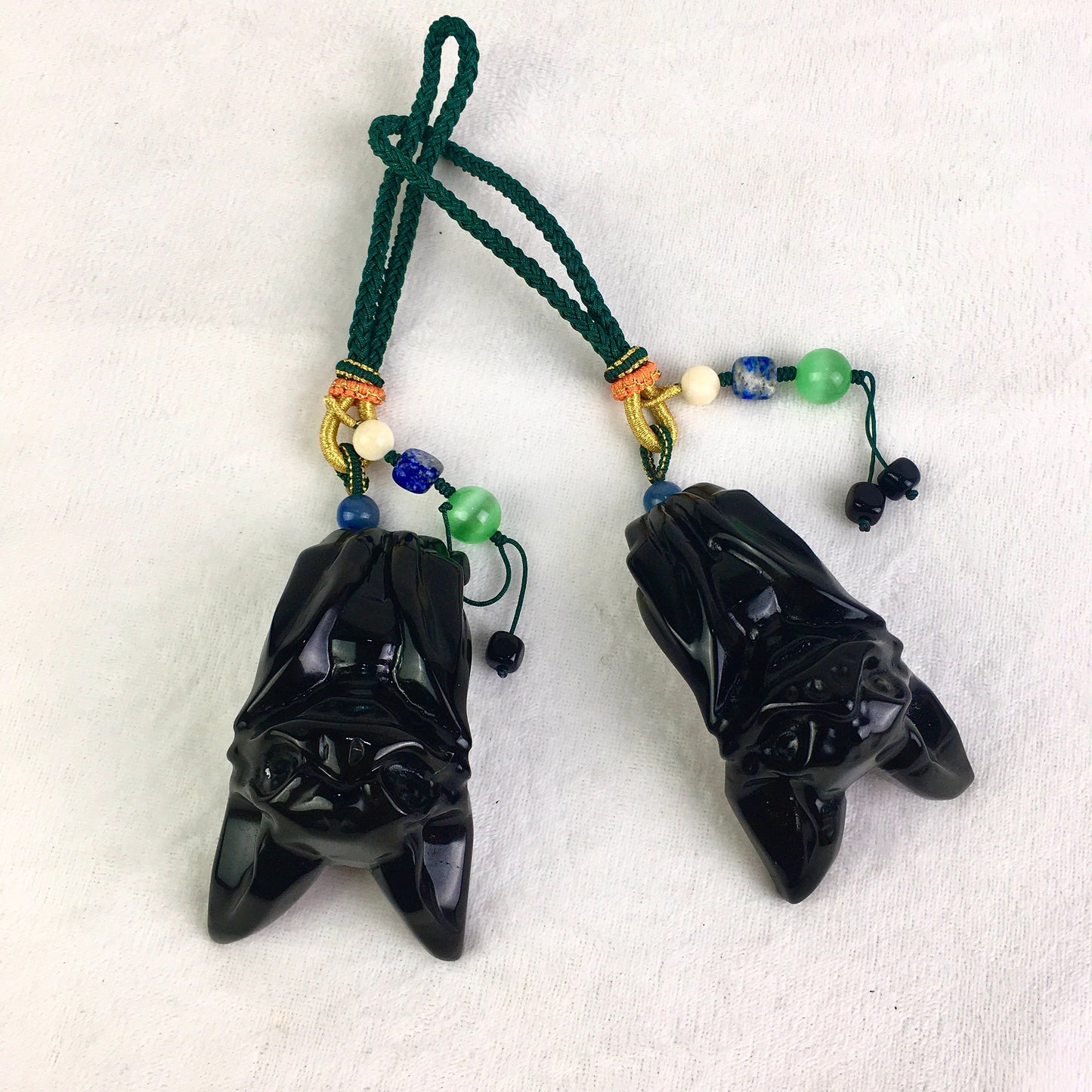 Natural crystal  animal carving crystals crafts natural black obsidian bats for Decoration