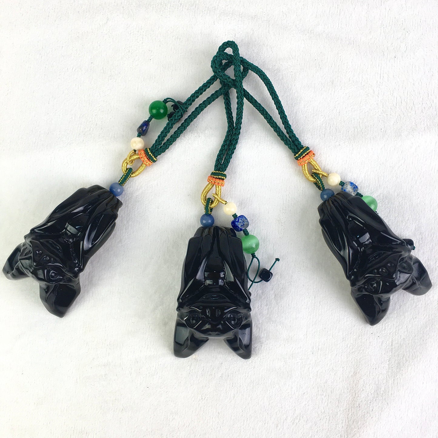 Natural crystal  animal carving crystals crafts natural black obsidian bats for Decoration