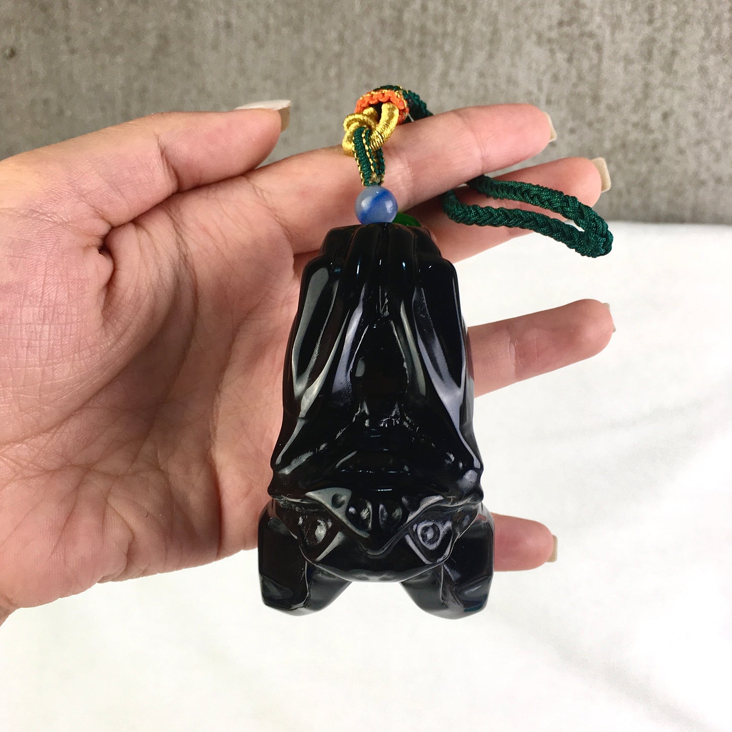 Natural crystal  animal carving crystals crafts natural black obsidian bats for Decoration