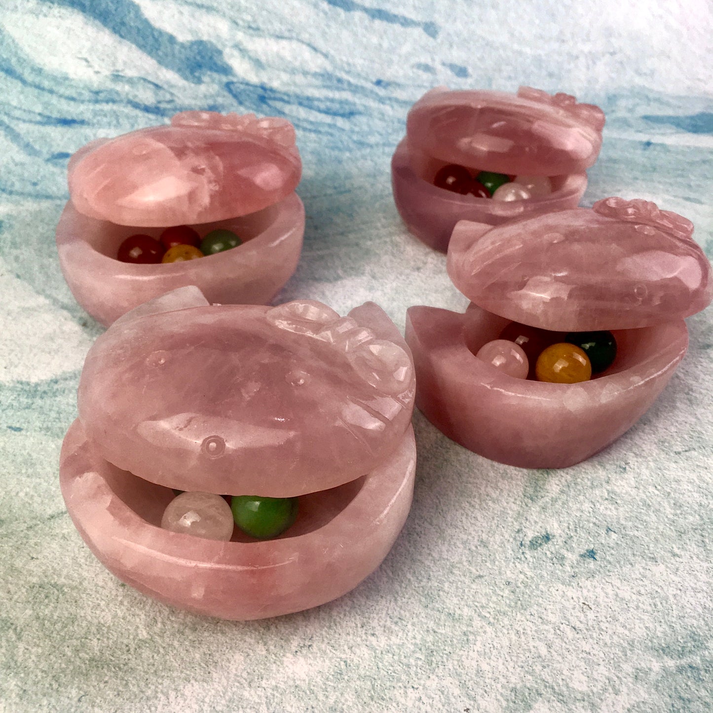 Wholesale natural quartz healing crystal cat bowl  rose quartz crystal hello kitty bowl /storage box folk crafts
