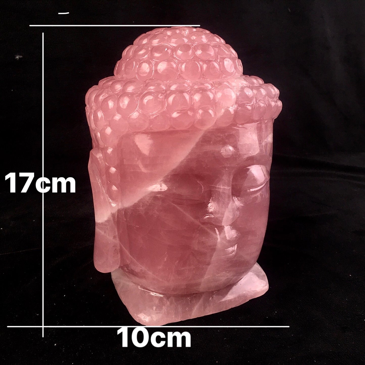 Natural crystals healing gift gemstone crystal buddha rose quartz carved statues buddha head for home decoration