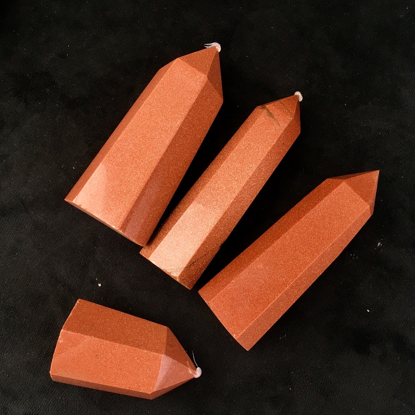 Wholesale Natural  Gold  Sandstone  Crystal Tower for decoration 1kg