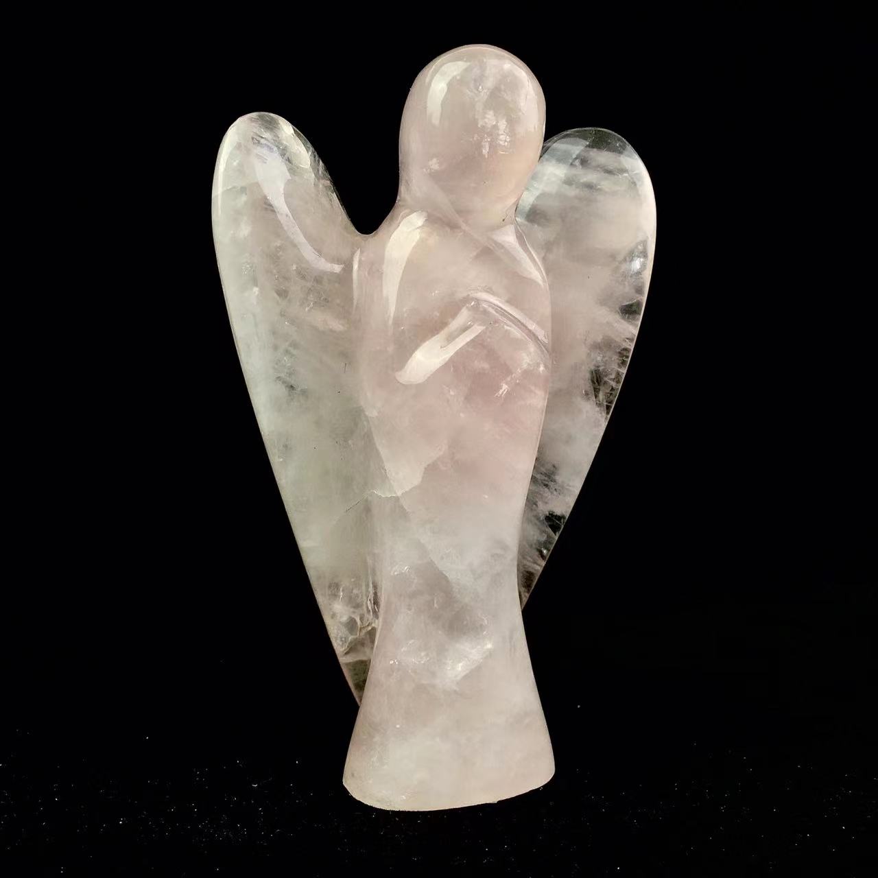Clear Quartz and Rose quartz Crystal Angel Crystal Carving Angel Figurines For Home Decor Healing Crystals and Stones