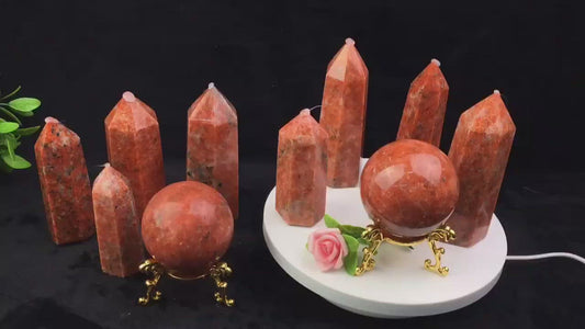 Wholesale Crystals Healing Natural Orange Sunstone tower for decoration 1kg