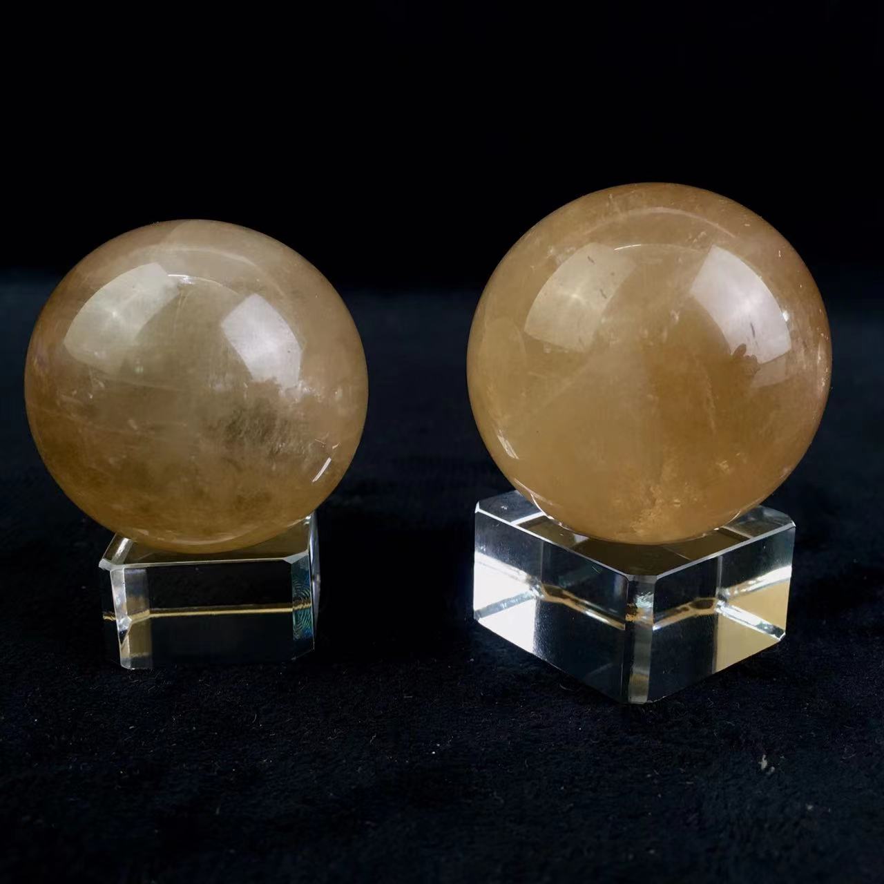 Wholesales high quality  Yellow calcite sphere natural healing crystal sphere gemstone for home decoration 1kg