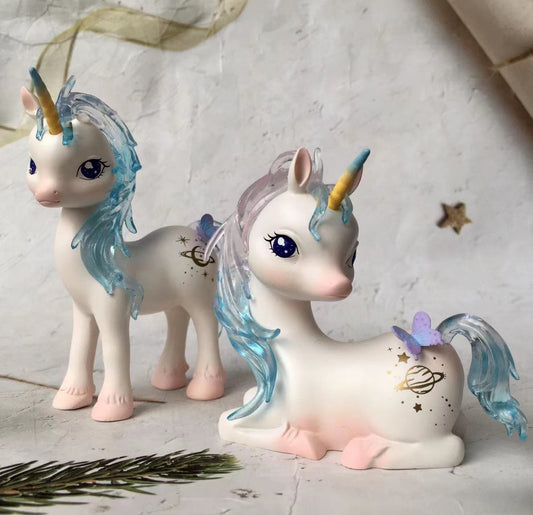 Resin Animals Beautiful Horse Sculpture Unicorn Garden set for gift