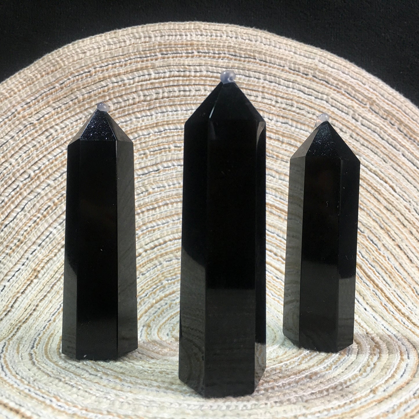 Wholesale Crystal  Natural Crystals Healing Stone  Black Obsidian Tower for  decoraiotion 1kg