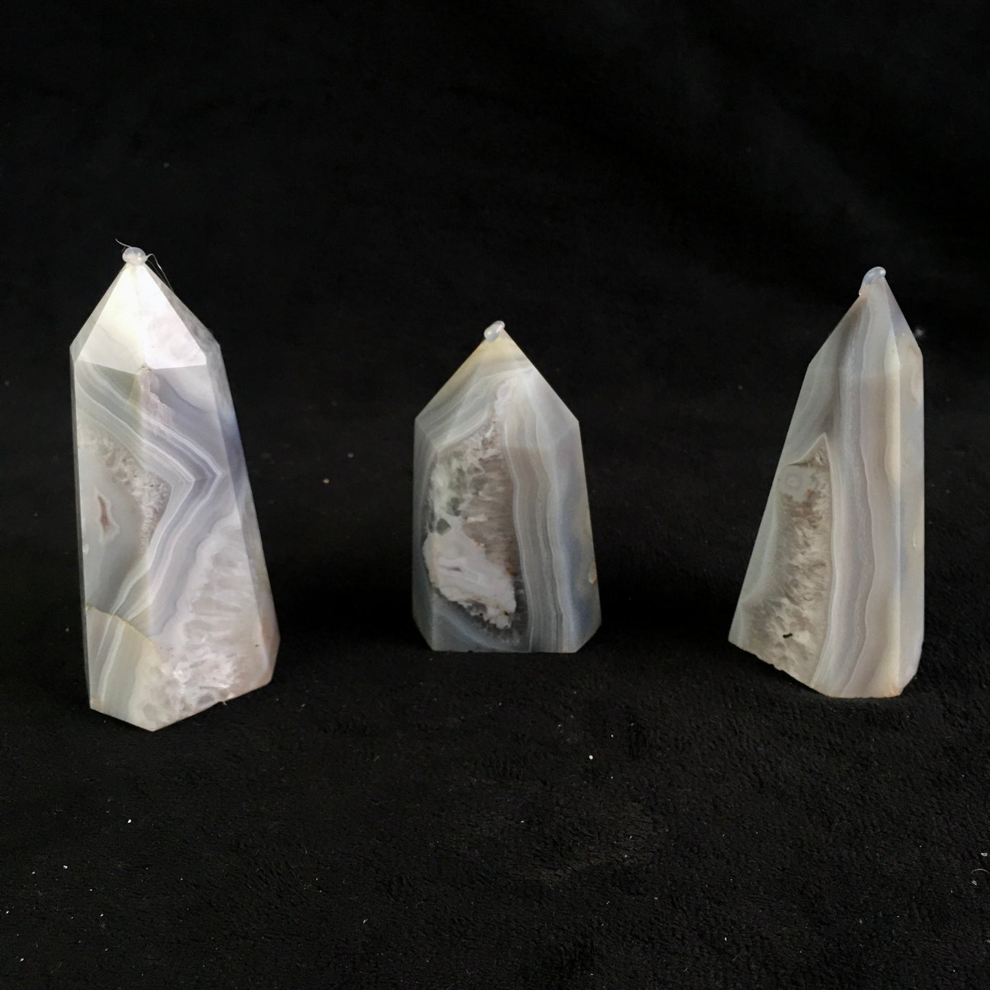 Wholesaler Natural Healing Crystal Blue Lace Agate  Banded  Tower for decoraiotion 1kg