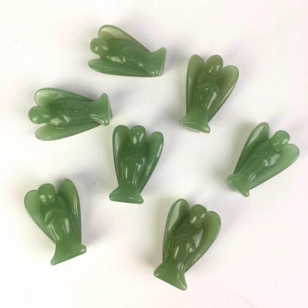 Wholesale Colorful Mineral Quartz Crystal Angel Carved Rose Quartz Small Figurines  Angel For Gift