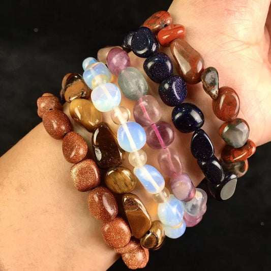 Gemstone Mix Chips Bracelets: Chakra Chips Bracelets: Buy From Healing Crystals Export