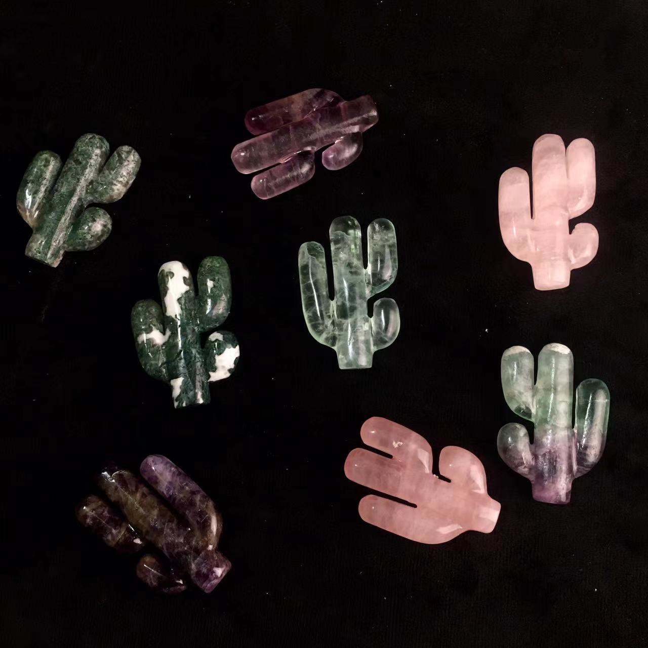 Wholesale High Quality Healing Stones Crystal Crafts Natural Fluorite Crystal Cactus