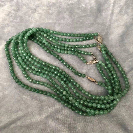 Natural Stone Gemstone Green Aventurine Necklace  6mm