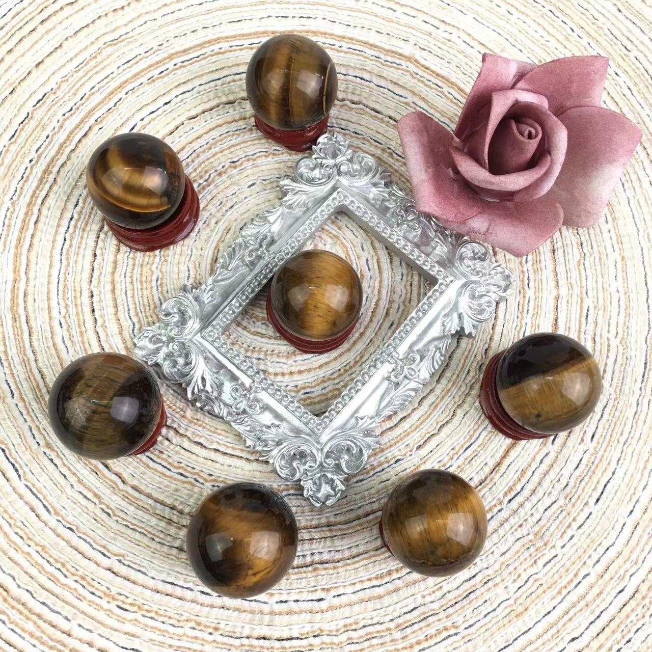 Wholesale natural healing tiger eye sphere for decoration 1kg