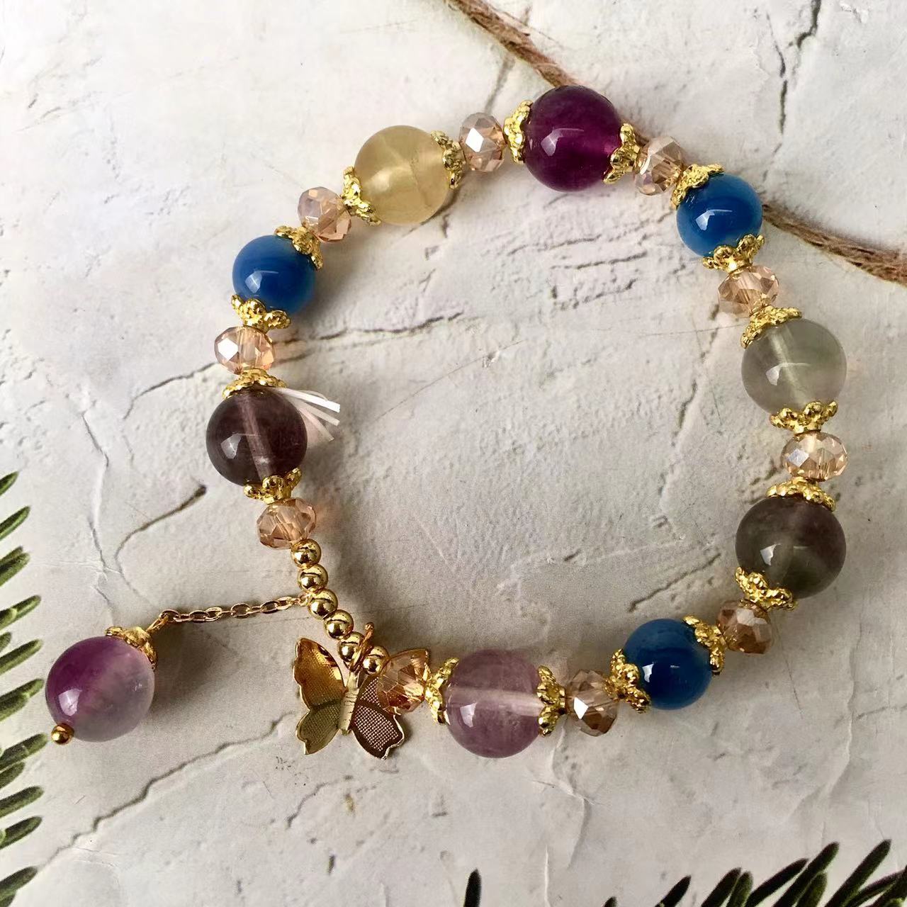 Natural crystal  BraceletHealing Natural Stone Crystal Bracelet