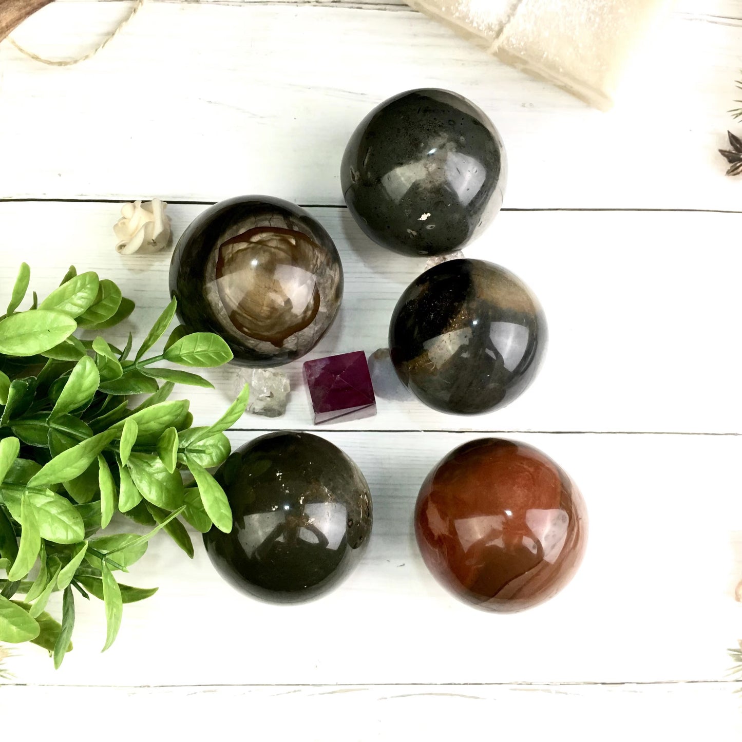 High quality wholesale Polychrome Stone Sphere Natural Crystal ocean stone Crystal ball sphere 1kg
