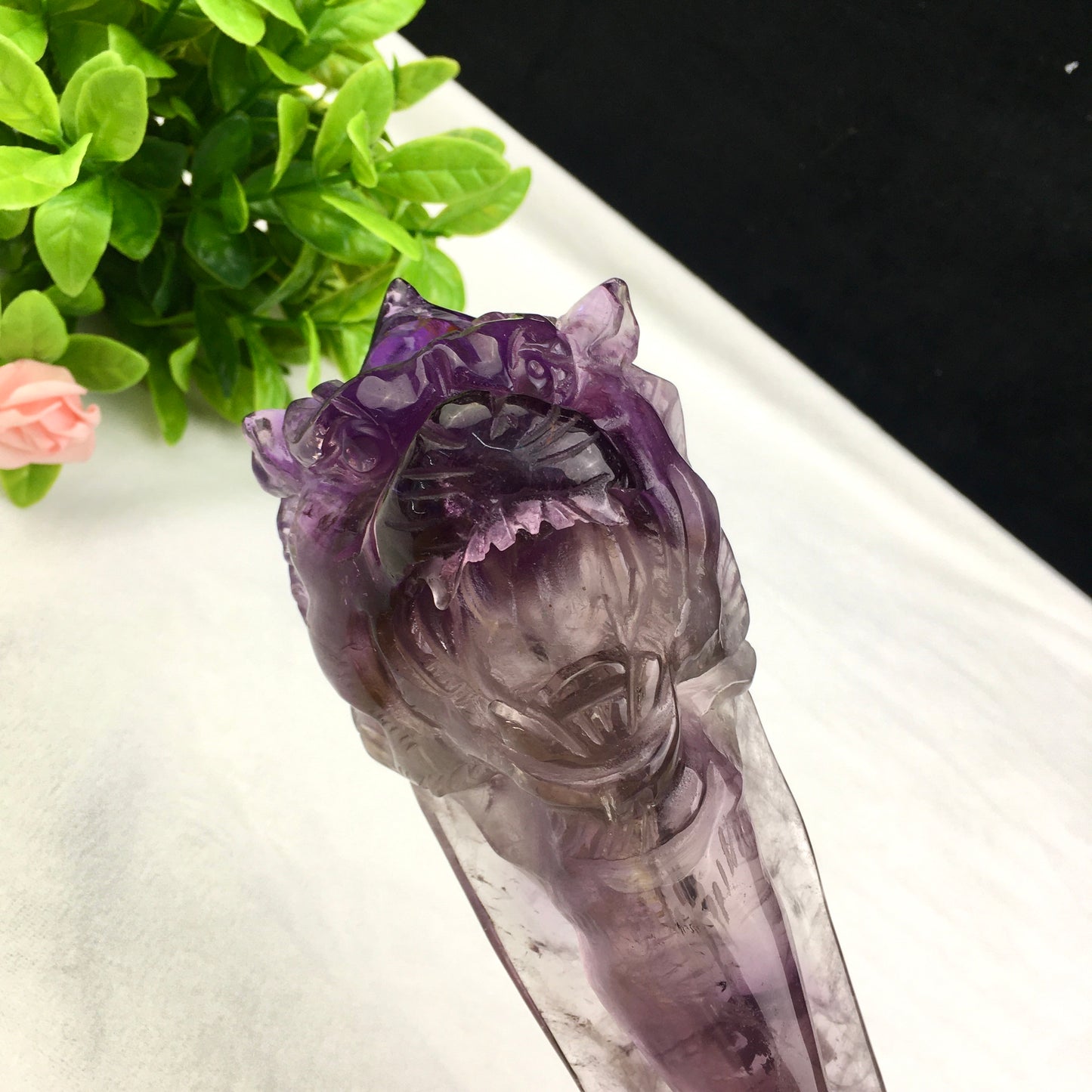 Wholesale natural  truncheon amethyst fox rose and lion  and rose quartz rose wand specimen amethyst wand and rose quartz wand raw stone feng shui quartz for decoraiotion
