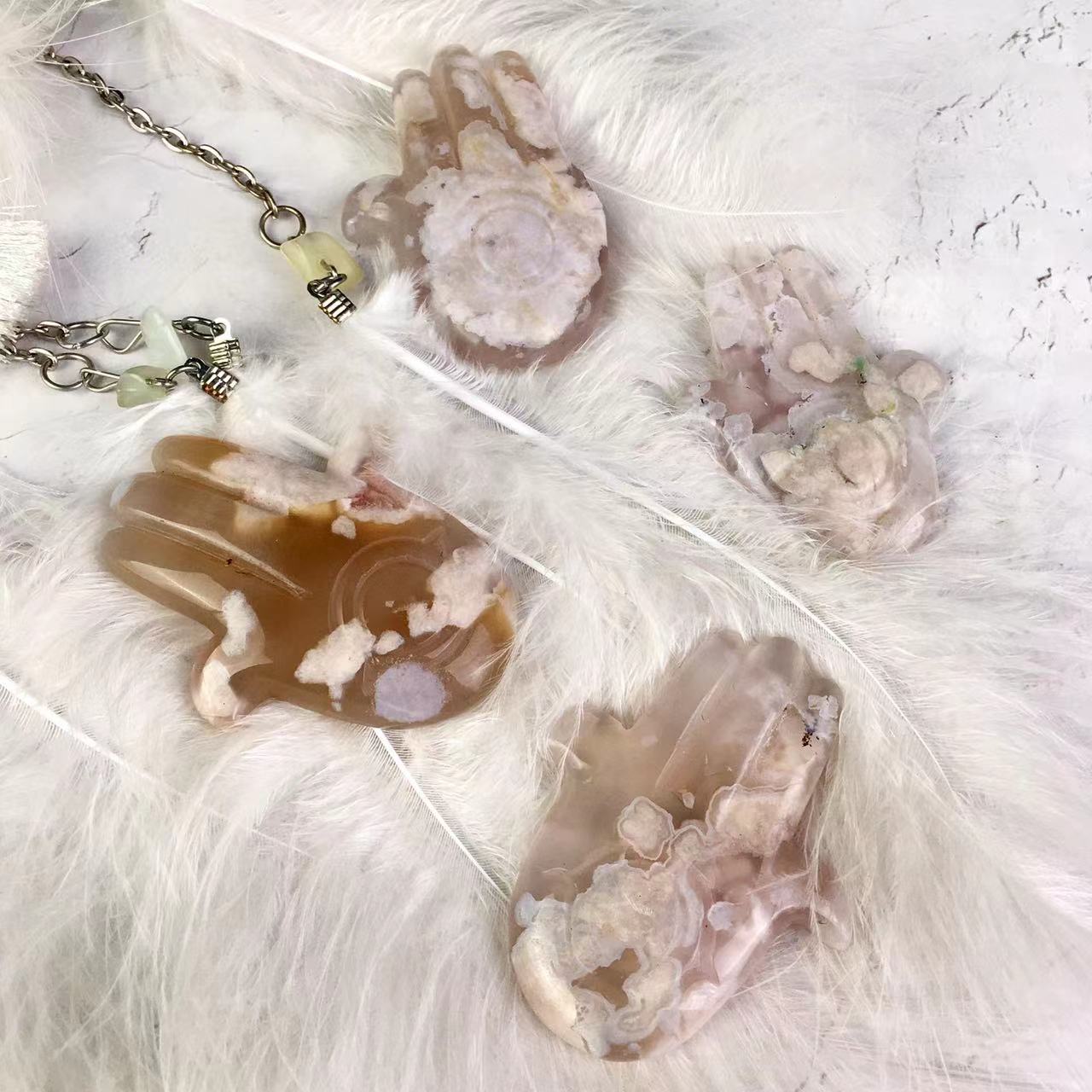 Wholesale Natural Sakura agate Fatimahan Crystal For Decoration
