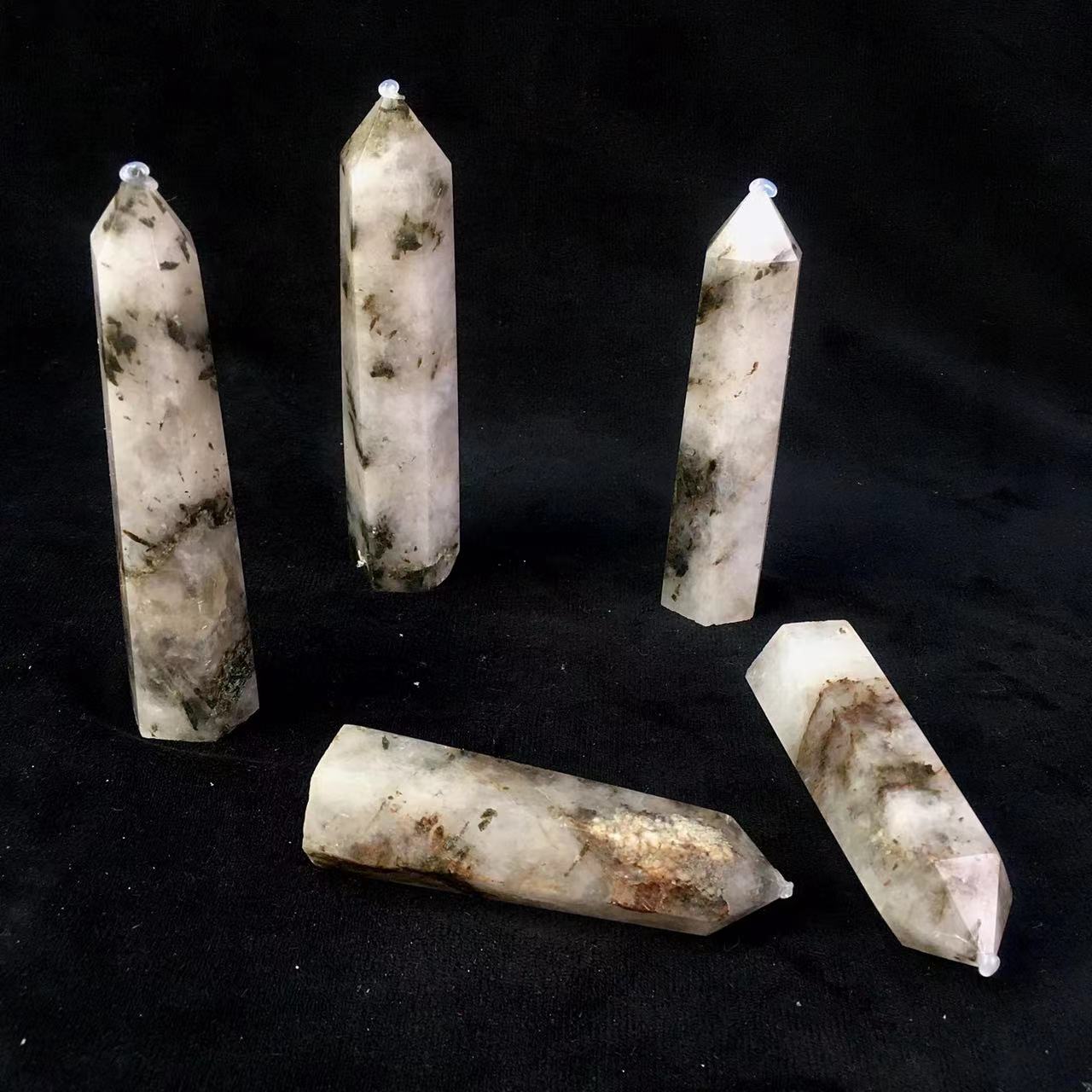 Wholesale natural crystal green tourmaline  tower for decoration 1kg