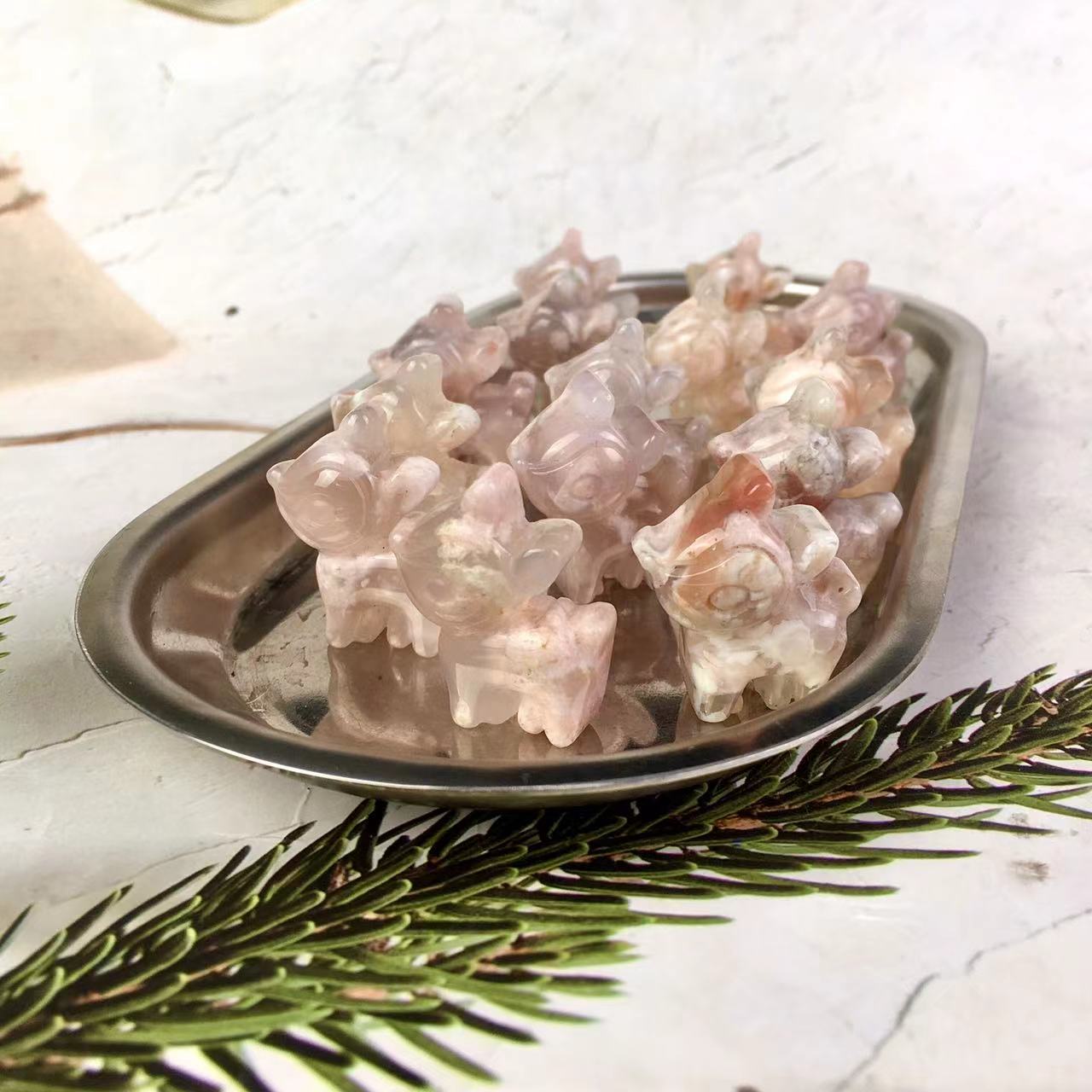 Wholesale High quality Sakura Agate deer For Decoration
