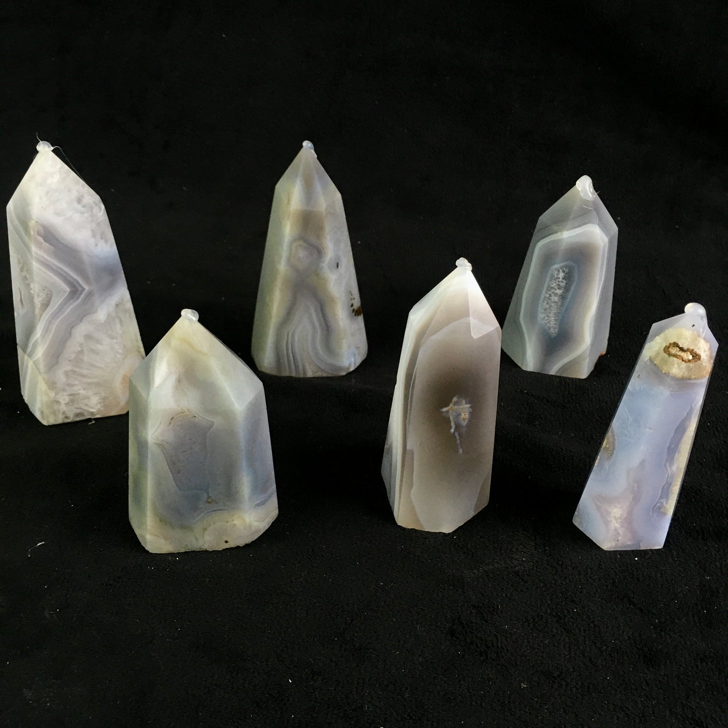 Wholesaler Natural Healing Crystal Blue Lace Agate  Banded  Tower for decoraiotion 1kg