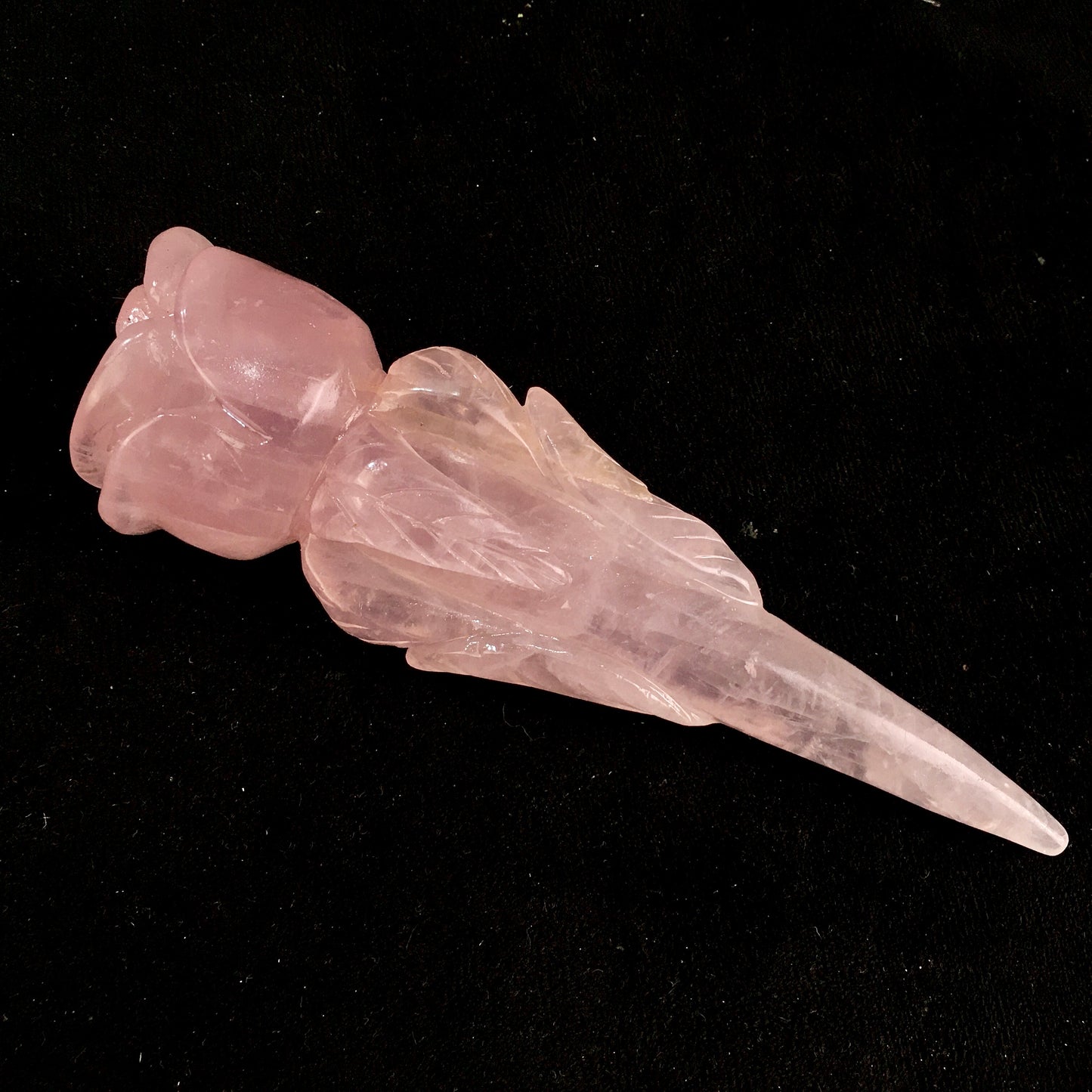 Wholesale natural Crystals Healing Rose Quartz rose Wand For Decoration