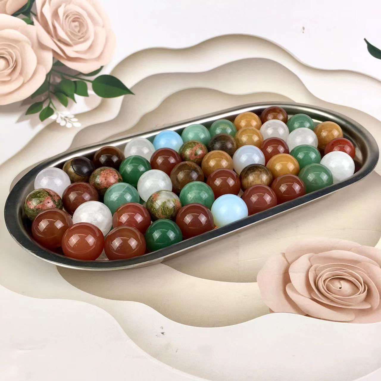 Wholesale high quality healing  Natural mix mini spheres for Decoration