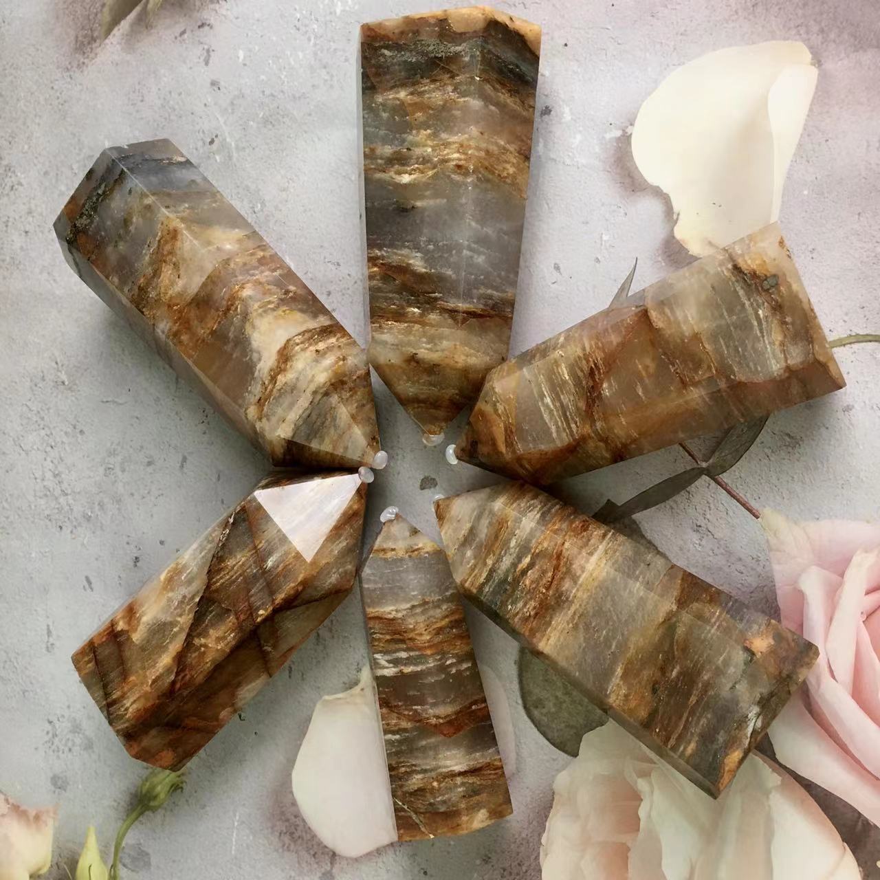 Wholesale natual crystal  golden healer quartz  tower 1kg