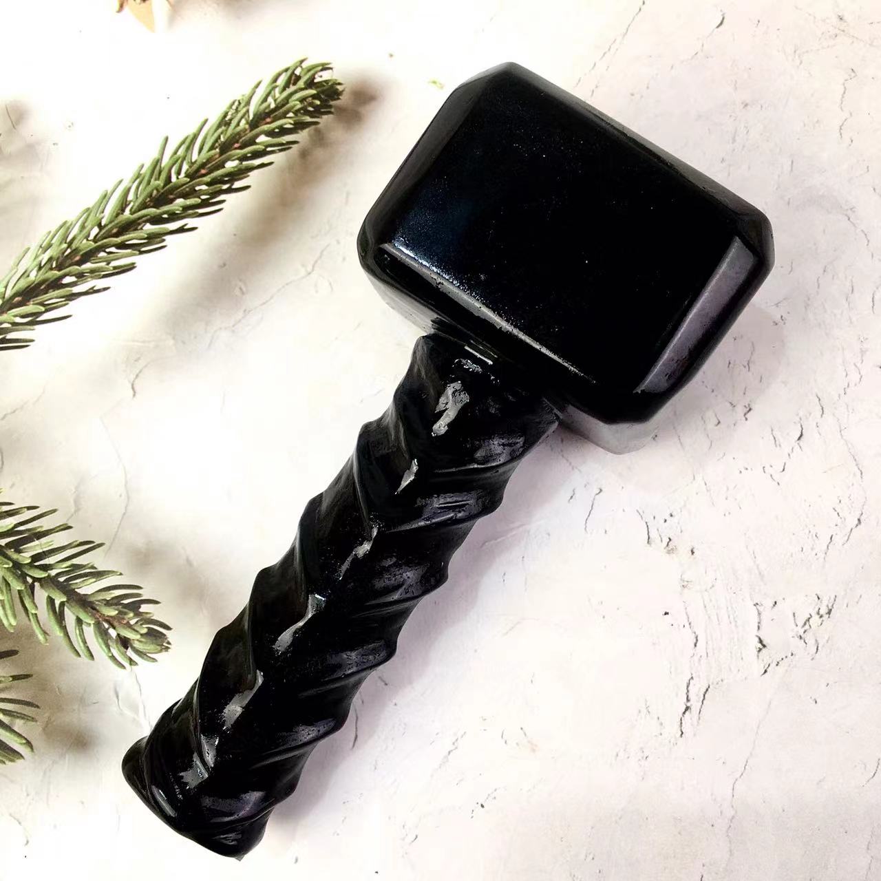 Natural crystal Black Obsidian Carvings Hammer Crystal gemstone for decoration