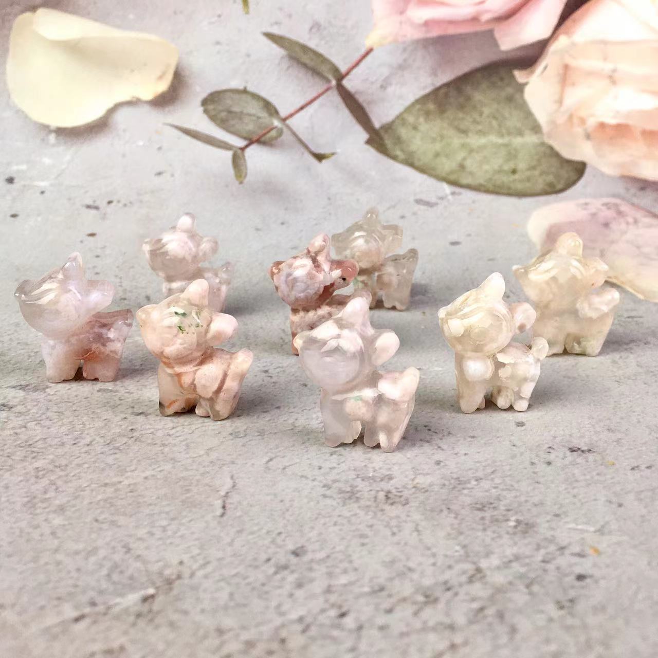Wholesale High quality Sakura Agate deer For Decoration