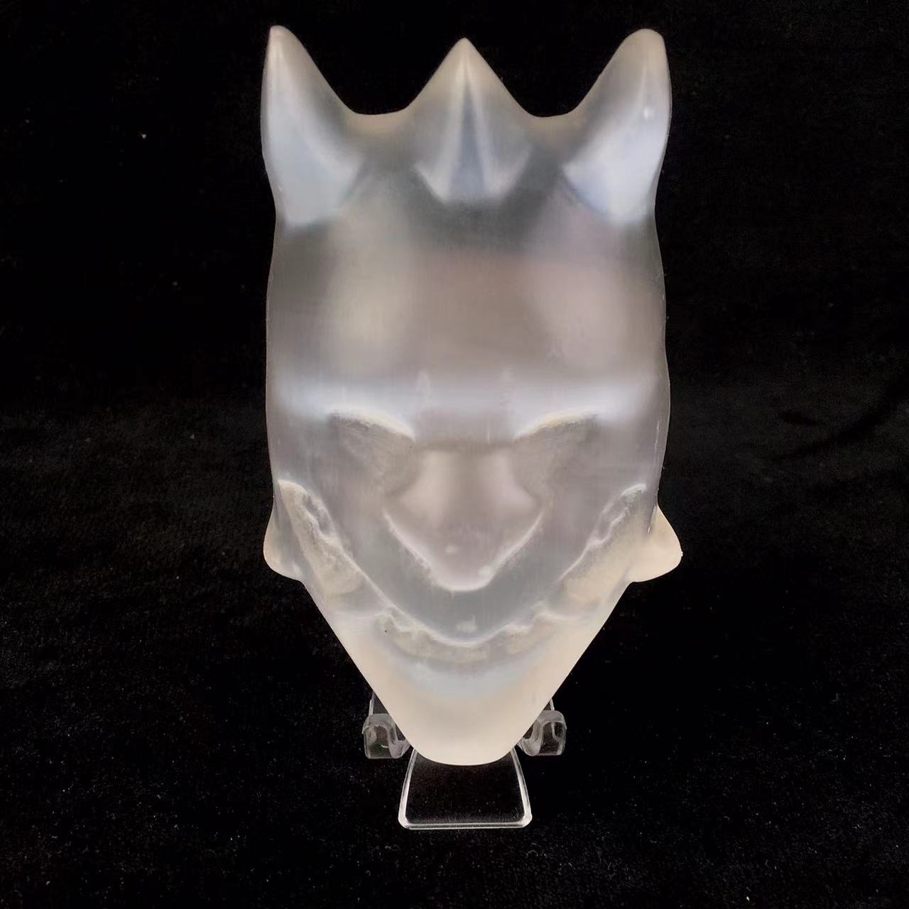 High quality wholesale Hand carved Natural Crystal Selenite Mask For Decoration