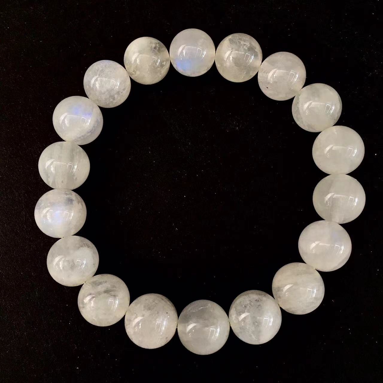 Wholesale Natural Blue  Moonlight Single Circle Bracelet Crystal Bracelet 10mm