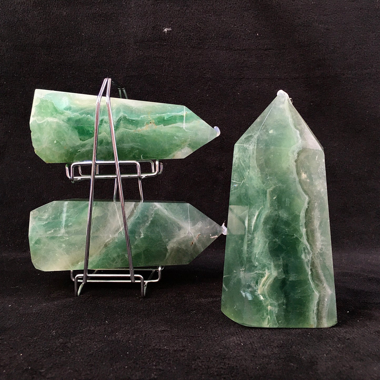Wholesale high quality natural Crystal Green  Fluorite Tower  for decoraiotion 1kg
