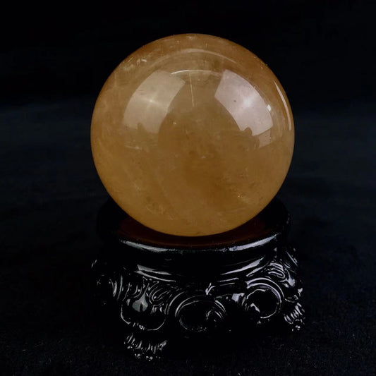 Wholesales high quality  Yellow calcite sphere natural healing crystal sphere gemstone for home decoration 1kg