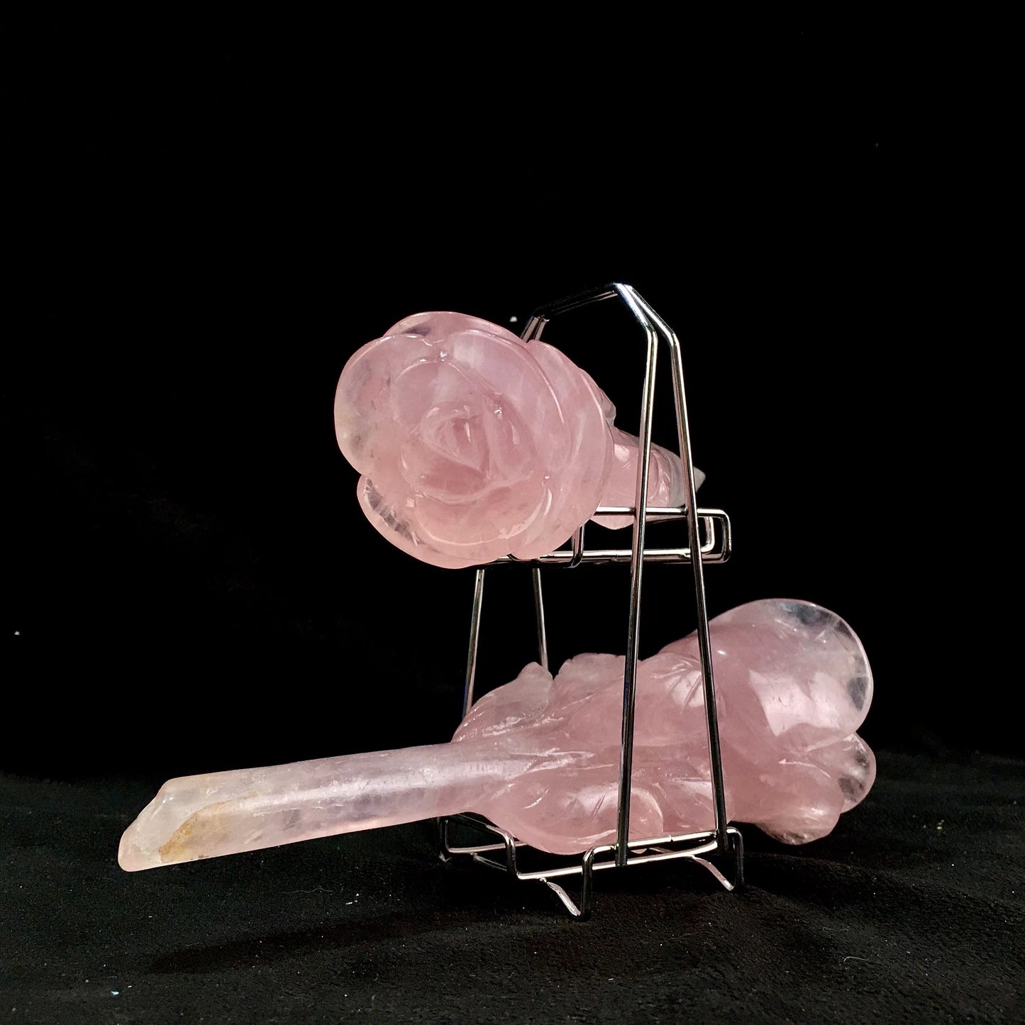 Wholesale natural Crystals Healing Rose Quartz rose Wand For Decoration