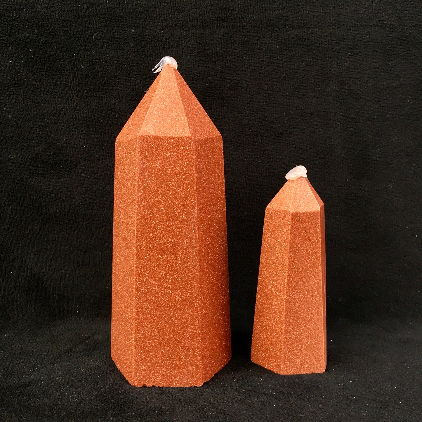 Wholesale Natural  Gold  Sandstone  Crystal Tower for decoration 1kg