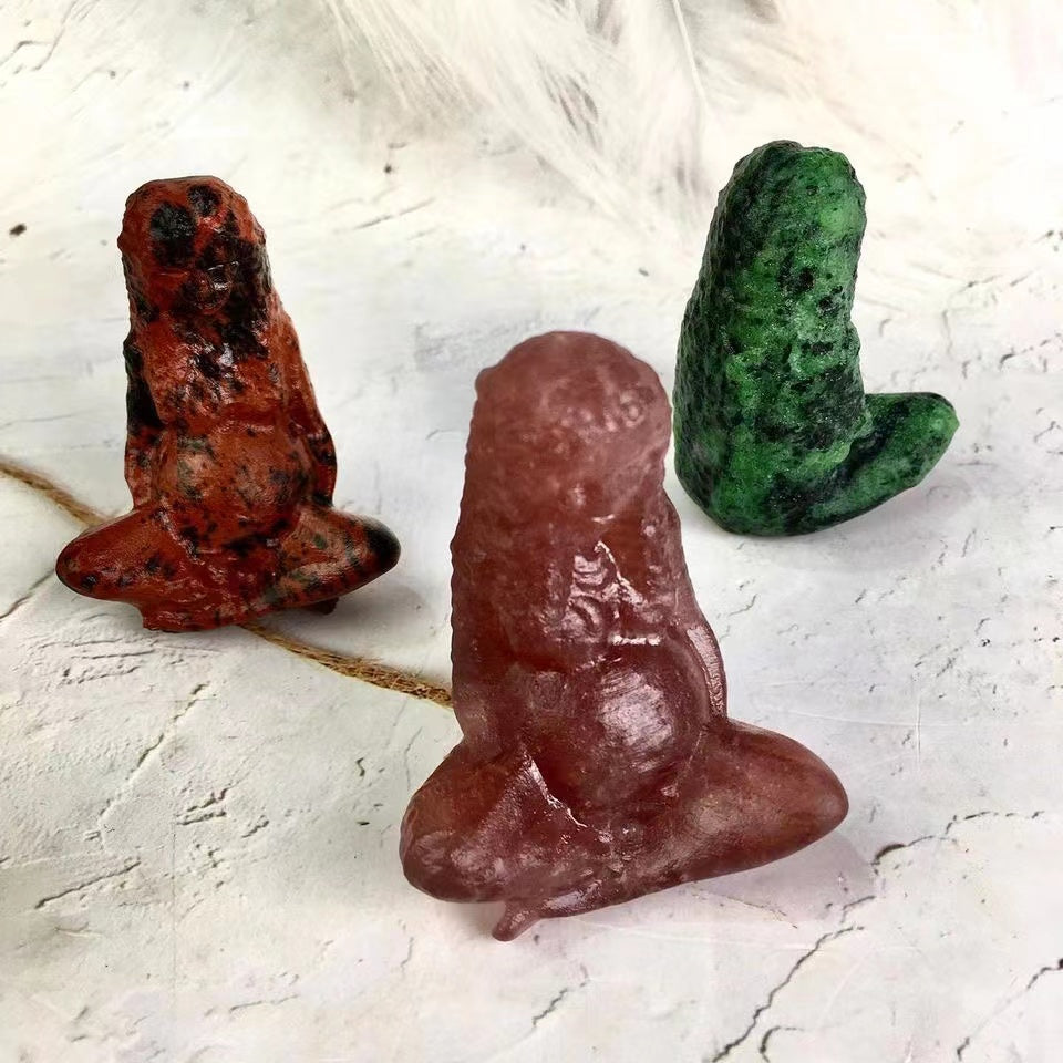 Wholesale natural gemstone carving high quality Crystal mother Earth for Ornament