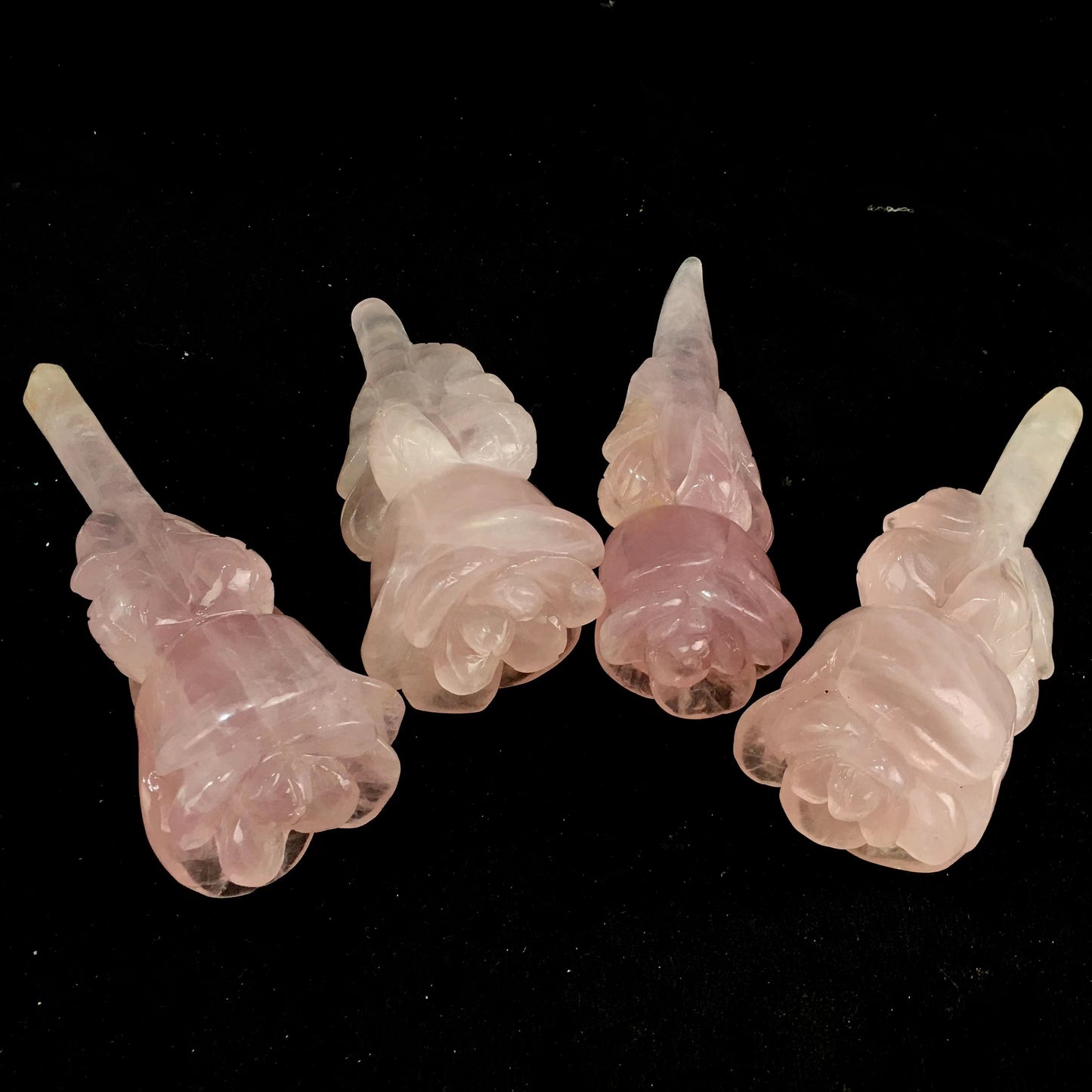 Wholesale natural Crystals Healing Rose Quartz rose Wand For Decoration