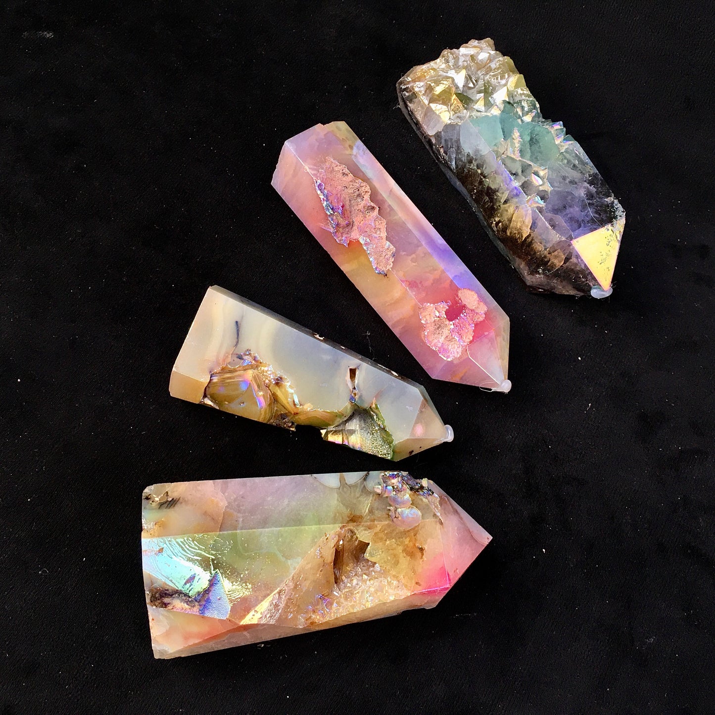 Wholesale high quality reiki natural Aura agate Healing stone tower  for decoraiotion 1kg