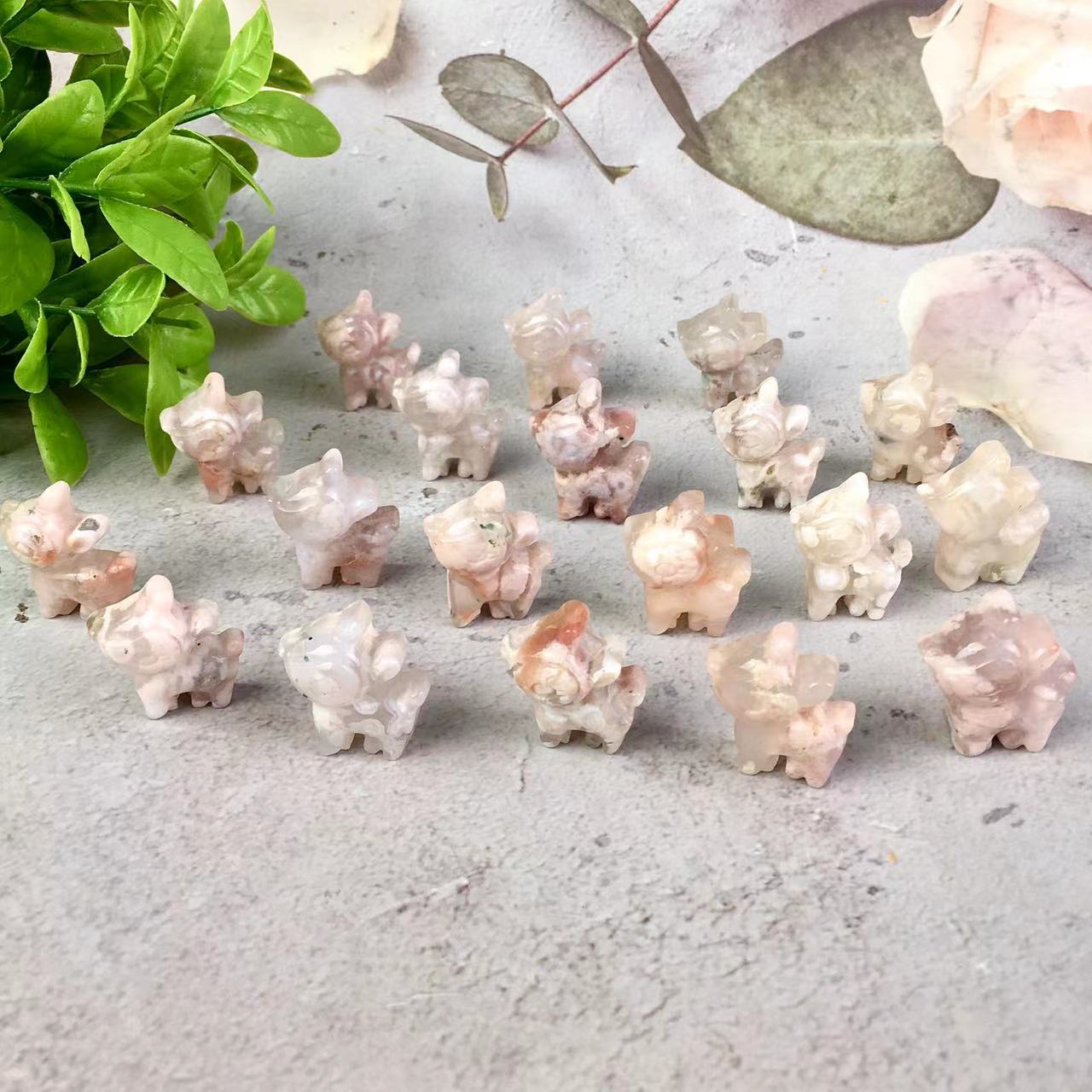 Wholesale High quality Sakura Agate deer For Decoration