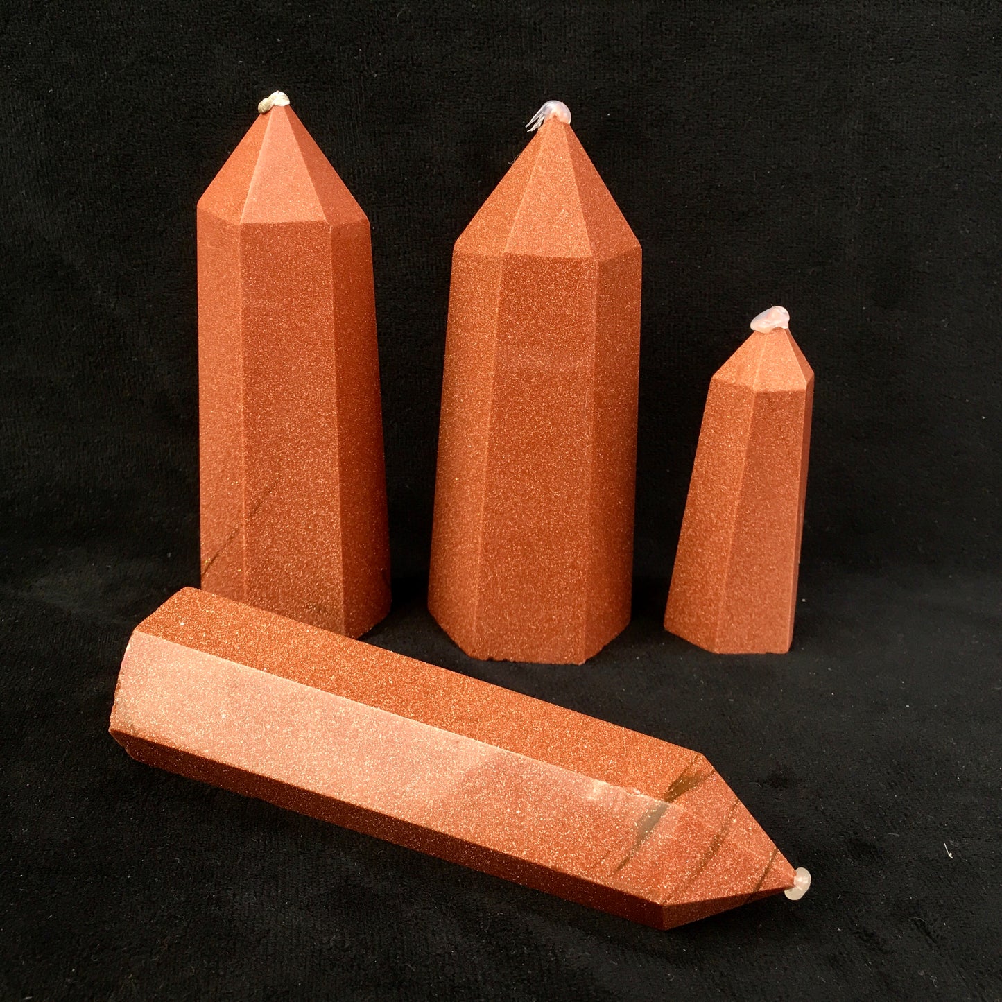 Wholesale Natural  Gold  Sandstone  Crystal Tower for decoration 1kg