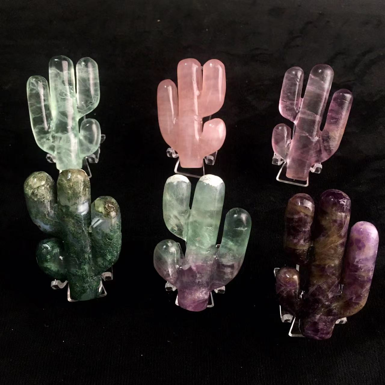 Wholesale High Quality Healing Stones Crystal Crafts Natural Fluorite Crystal Cactus